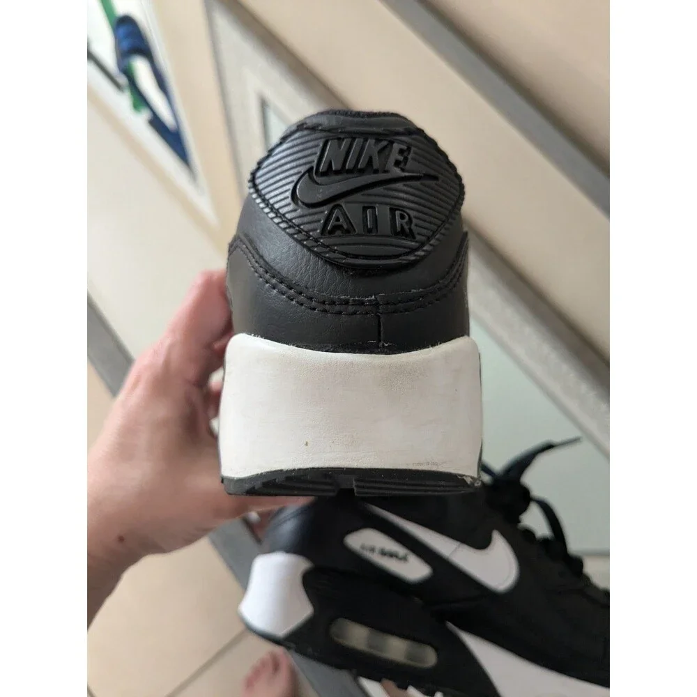 NIKE AIR MAX 90 LTR (GS) Youth Shoes 5Y black/white-black CD6864 010 - Picture 6 of 8